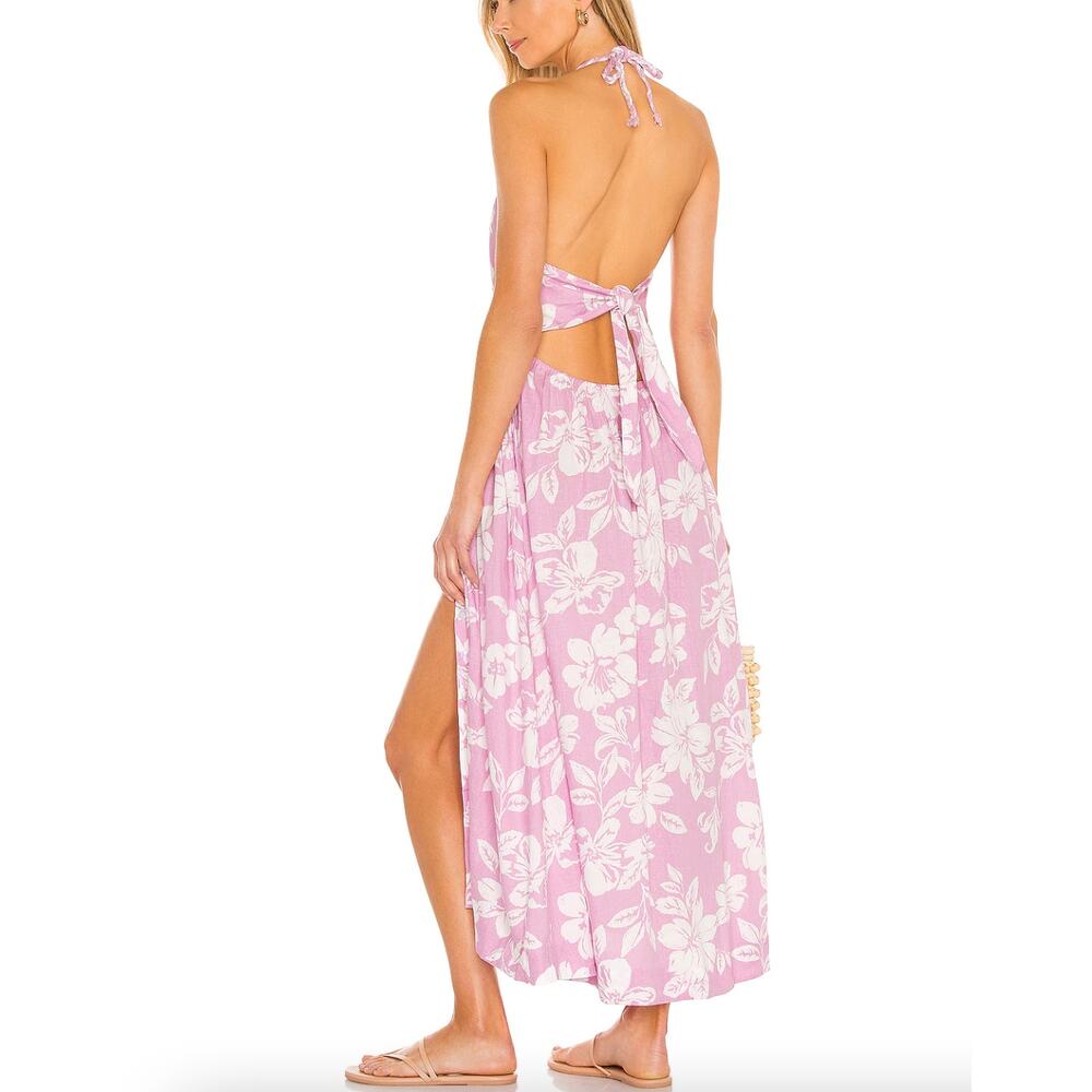 Free People THE PERFECT SUNDRESS Linen Dress Hawaiian Floral | Sz XS - Picture 4 of 8